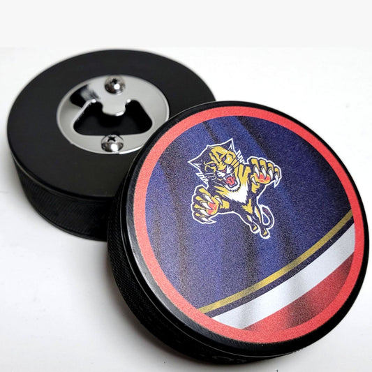 Florida Panthers Reverse Series Hockey Puck Bottle Opener