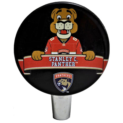 Florida Panthers Stanley C. Panther Mascot Hockey Puck Beer Tap Handle