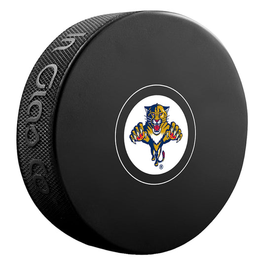 Florida Panthers Throwback Logo Autograph Series Collectible Hockey Puck