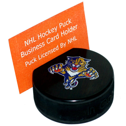 Florida Panthers Throwback Logo Basic Series Hockey Puck Business Card Holder