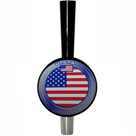 US Flag Tall-Boy Hockey Puck Beer Tap Handle