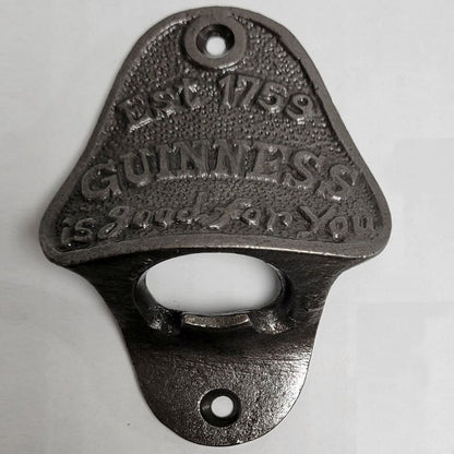 Guinness Cast Iron Series Wall Mounted Man Cave Bottle Opener