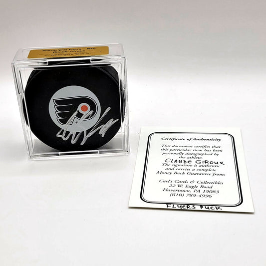 Philadelphia Flyers Claude Giroux Autographed Hockey Puck With COA