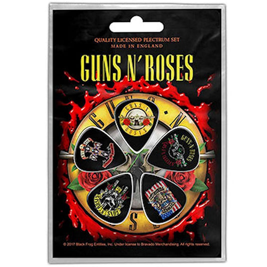 Guns N' Roses Collectible Rock & Roll Guitar Pick Set Of Five