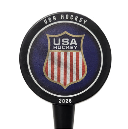 2026 Team USA Shield Hockey Puck Beer Tap Handle