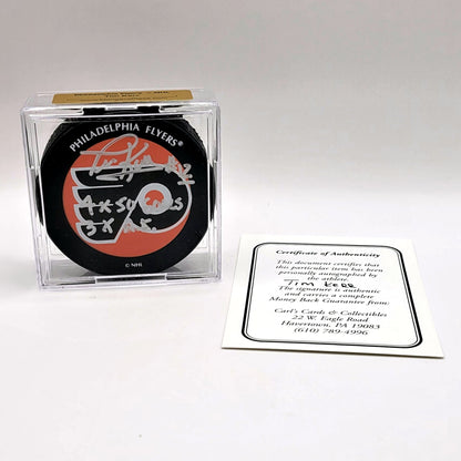 Philadelphia Flyers Tim Kerr Autographed Hockey Puck With COA