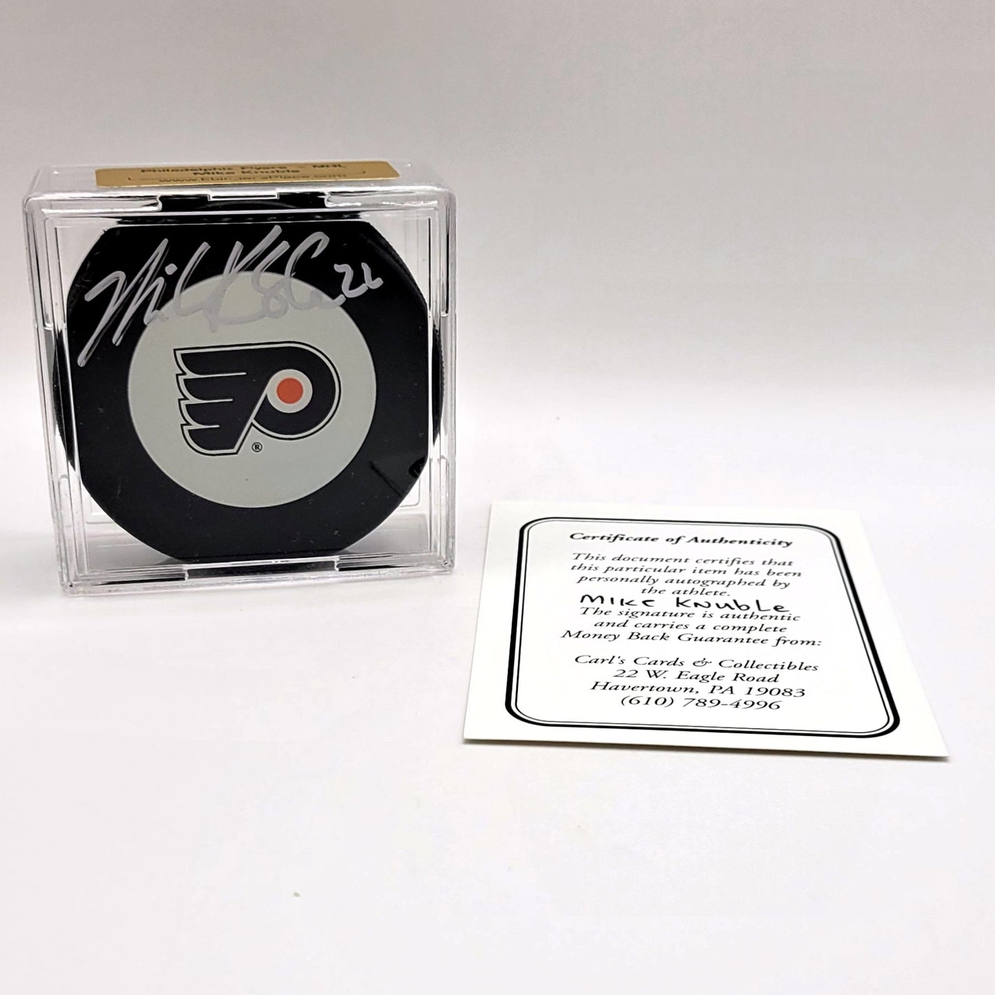 Philadelphia Flyers Mike Knuble Autographed Hockey Puck With COA