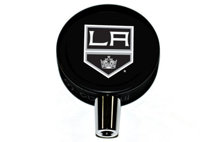 Los Angeles Kings Hockey Puck And Los Angeles Dodgers Baseball Beer Tap Handle Set