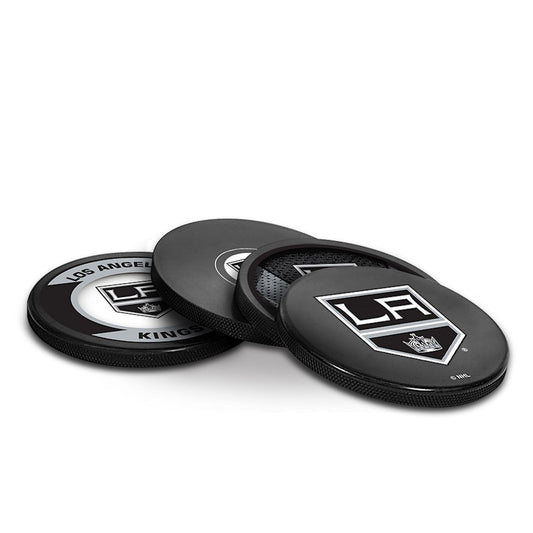Los Angeles Kings Drink Coaster Set Of Four Made from Real Hockey Pucks