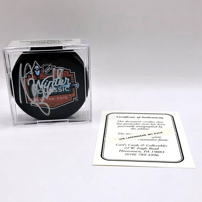 Philadelphia Flyers Ian Laperriere Autographed Hockey Puck With COA