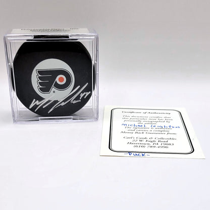 Philadelphia Flyers Michael Leighton Autographed Hockey Puck With COA