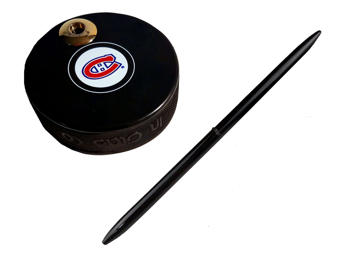 Montreal Canadiens Auto Series Artisan Hockey Puck Desk Pen Holder With Our #96 Sleek Pen