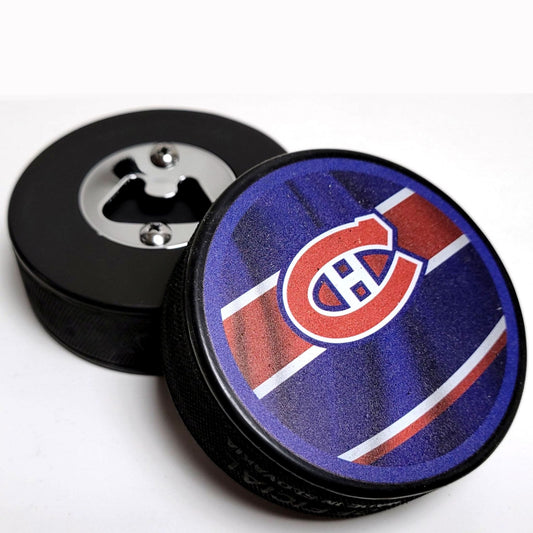 Montreal Canadiens Reverse Series Hockey Puck Bottle Opener