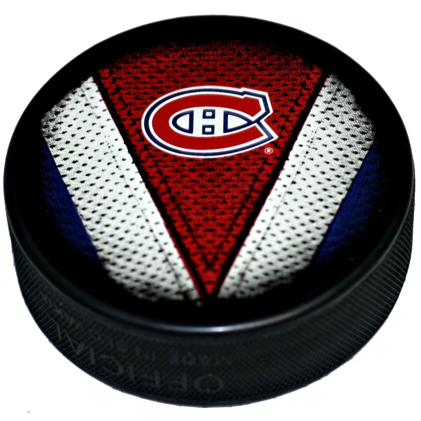 Montreal Canadiens Stitch Series Collectible Hockey Puck