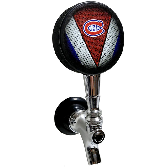 Montreal Canadiens Stitch Series Hockey Puck Beer Tap Handle