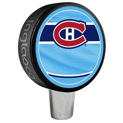 Montreal Canadiens 2022 Design Reverse Series Hockey Puck Beer Tap Handle