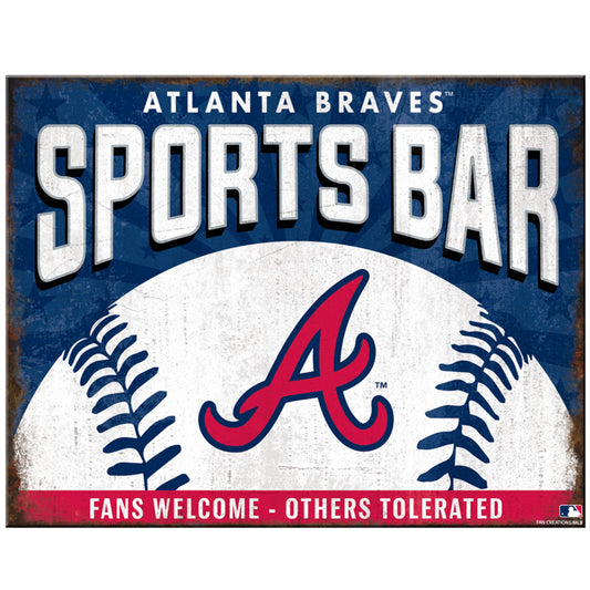Atlanta Braves MLB Sports Bar Metal Sign