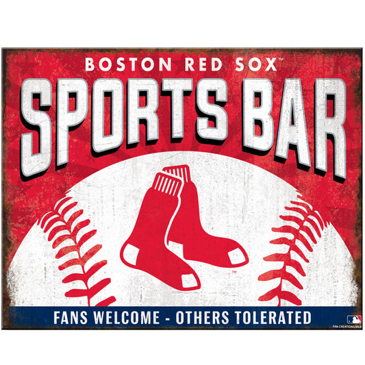 Boston Red Sox MLB Sports Bar Metal Sign