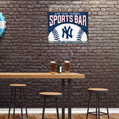 New York Yankees MLB Sports Bar Metal Sign