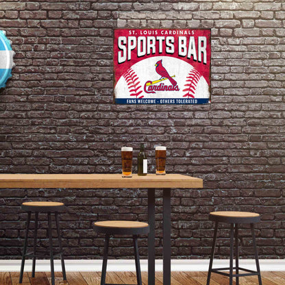 St Louis Cardinals MLB Sports Bar Metal Sign