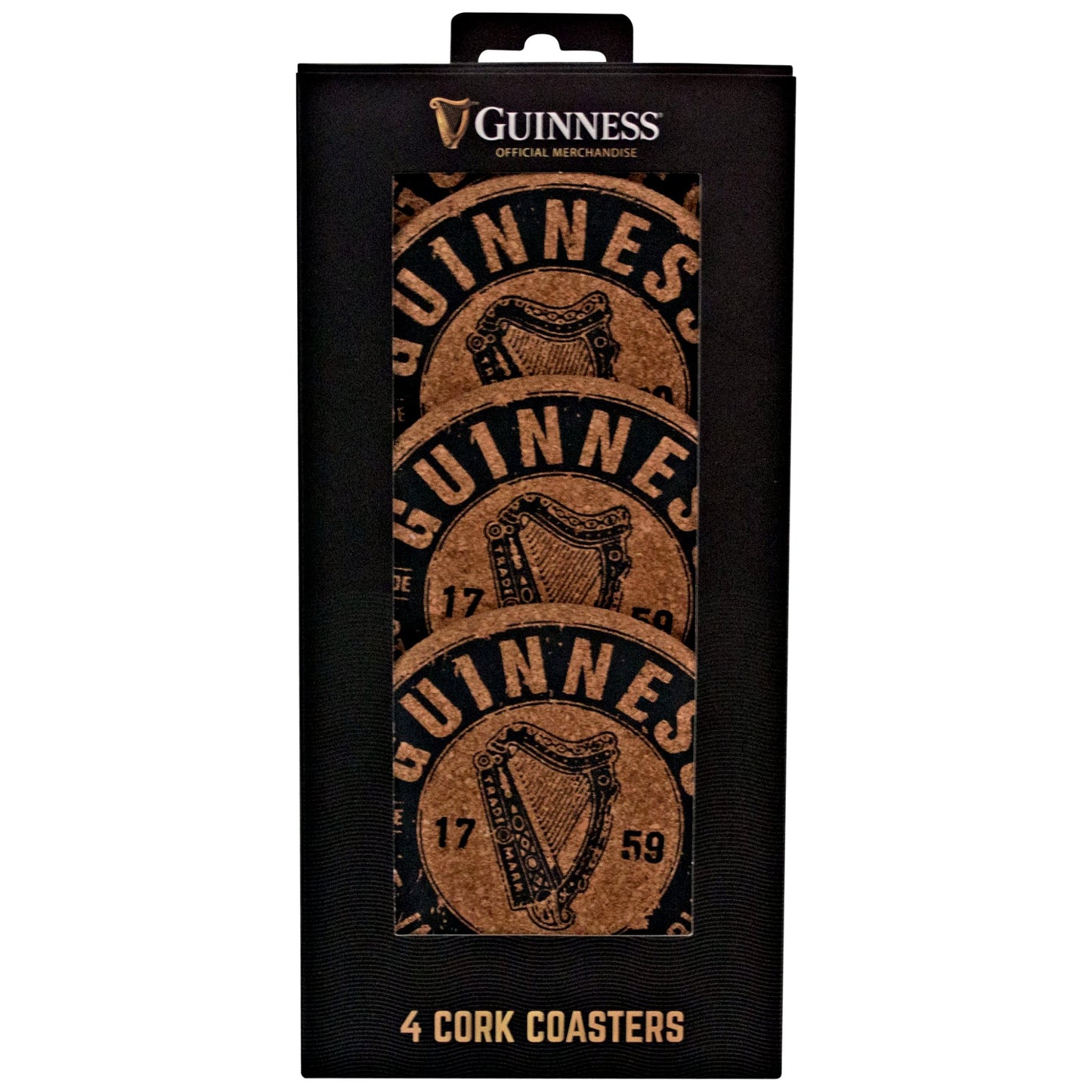 Guinness Officially Licensed Cork Coaster Set Of 4