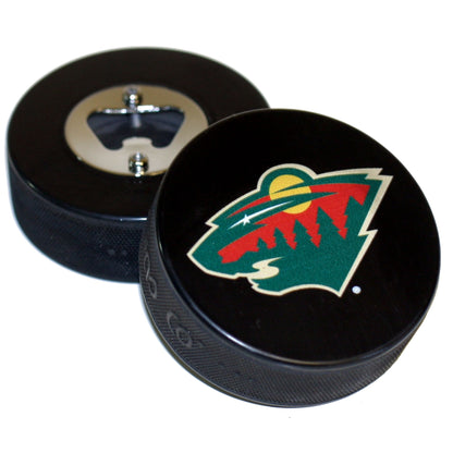 Minnesota Wild Basic Series Hockey Puck Bottle Opener