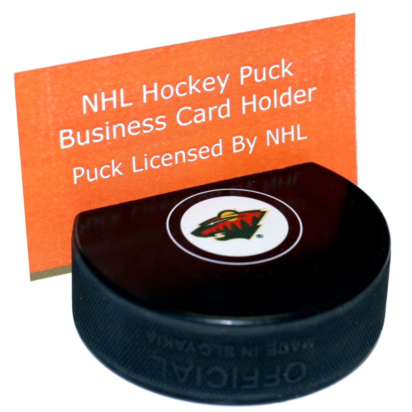 Minnesota Wild Autograph Series Hockey Puck Business Card Holder
