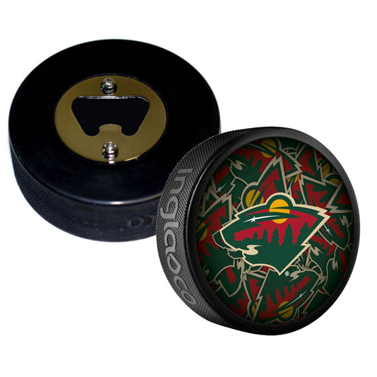 Minnesota Wild Clone Series Hockey Puck Bottle Opener