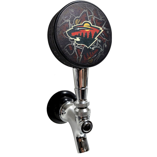 Minnesota Wild Clone Series Hockey Puck Beer Tap Handle