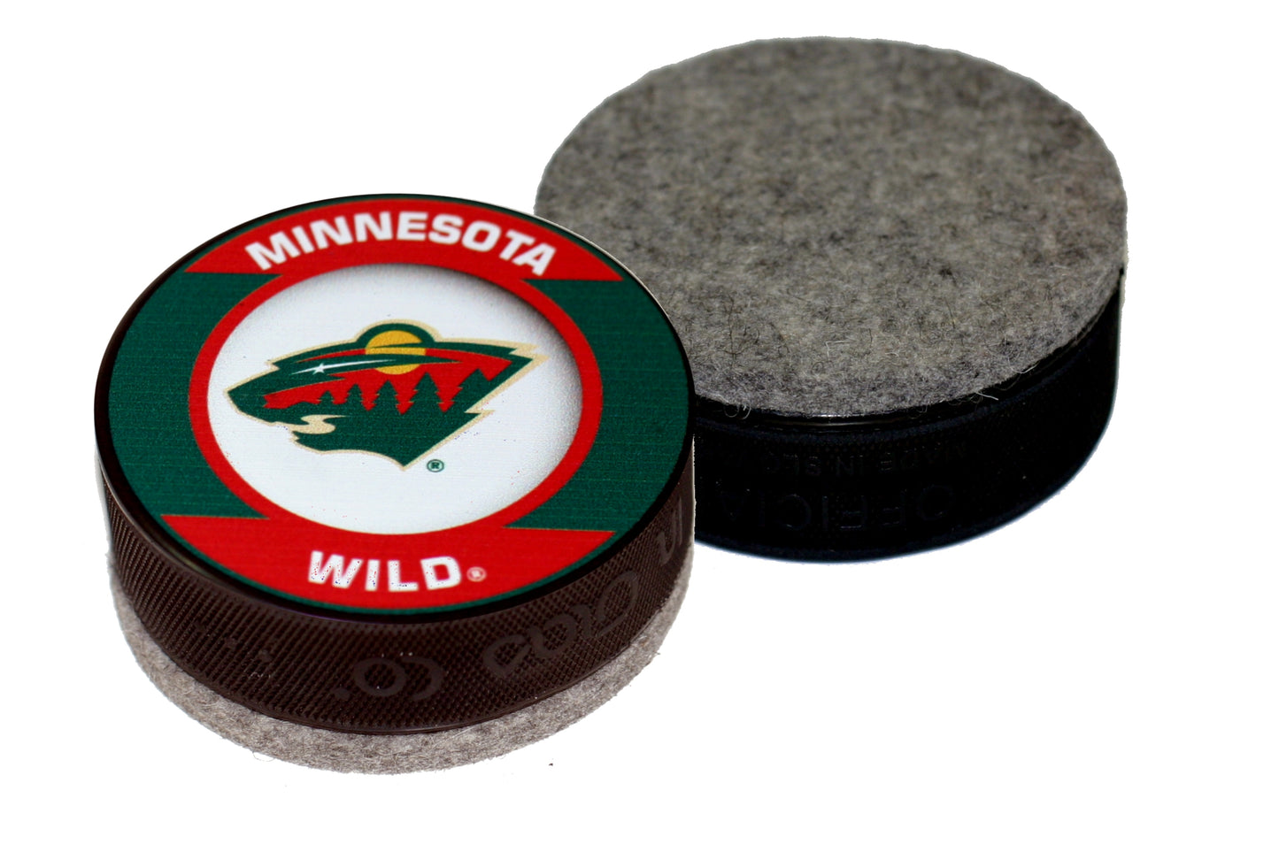 Minnesota Wild Retro Series Hockey Puck Board Eraser For Chalk & Whiteboards