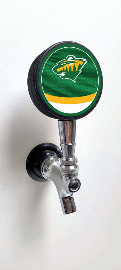 Minnesota Wild Reverse Series Hockey Puck Beer Tap Handle