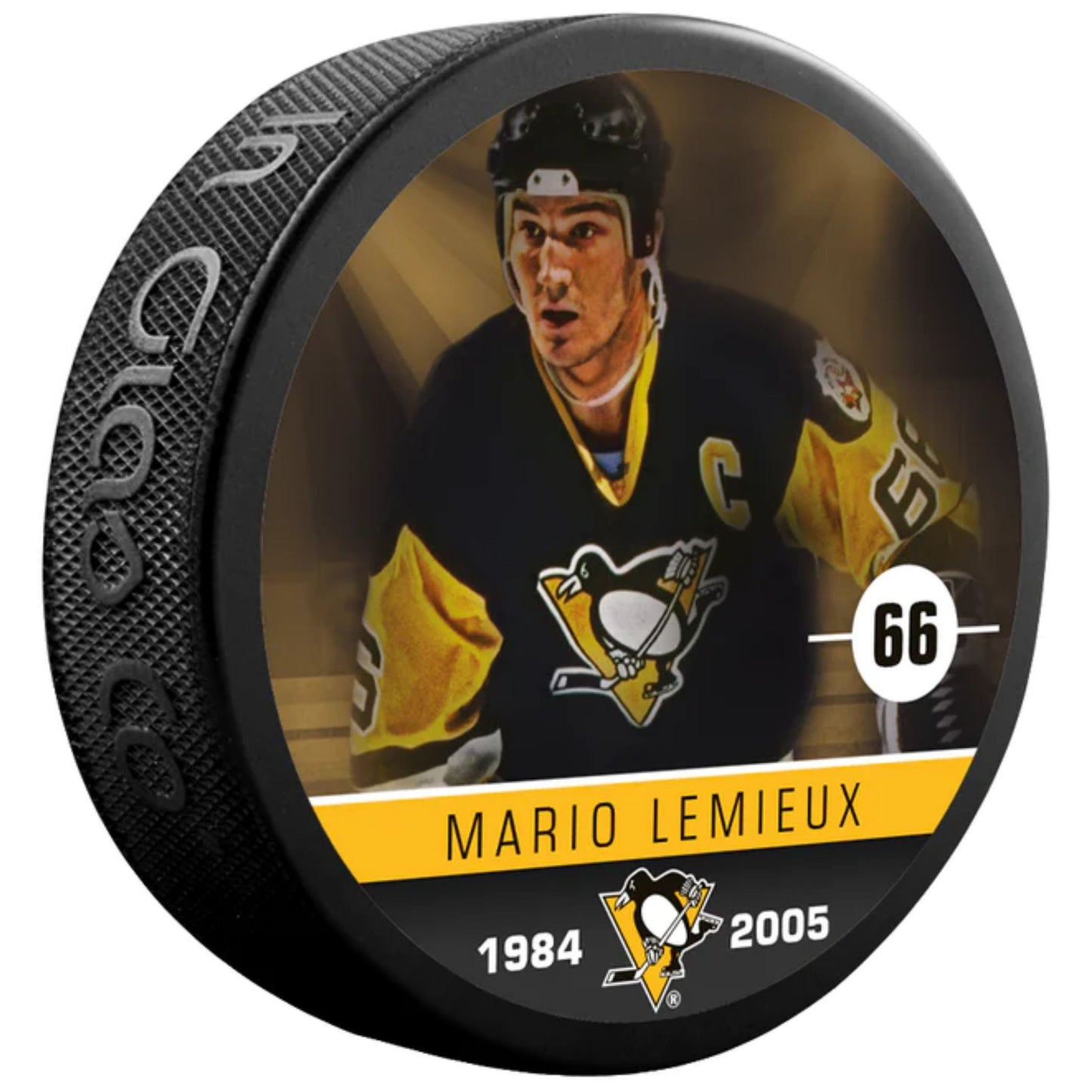 Mario Lemieux Pittsburgh Penguins 'The Alumni' Player Series Souvenir Collector Hockey Puck