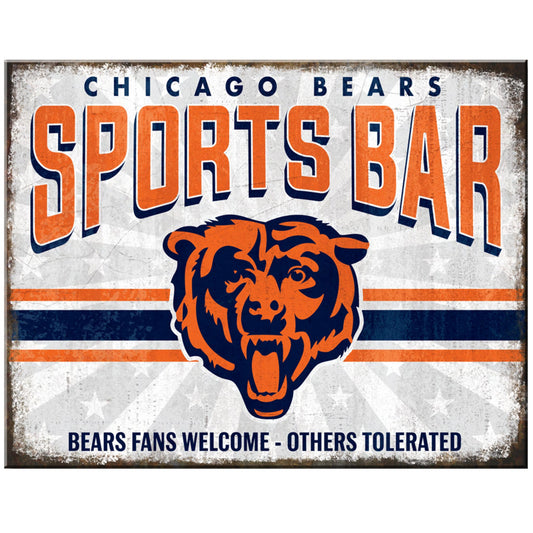 Chicago Bears NFL Sports Bar Metal Sign