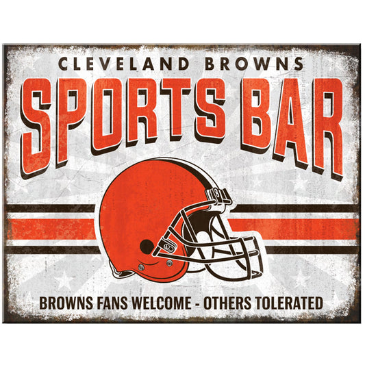 Cleveland Browns NFL Sports Bar Metal Sign