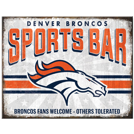 Denver Broncos NFL Sports Bar Metal Sign