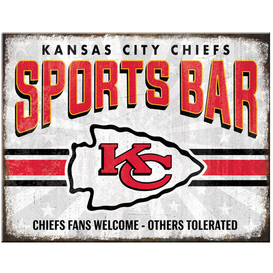 Kansas City Chiefs NFL Sports Bar Metal Sign
