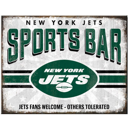 New York Jets NFL Sports Bar Metal Sign