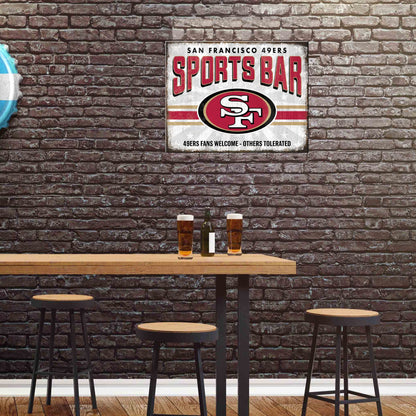 San Francisco 49ers NFL Sports Bar Metal Sign
