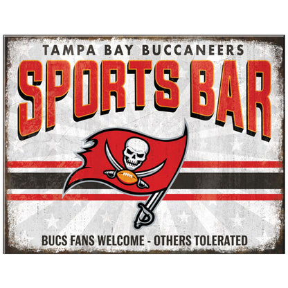 Tampa Bay Buccaneers NFL Sports Bar Metal Sign