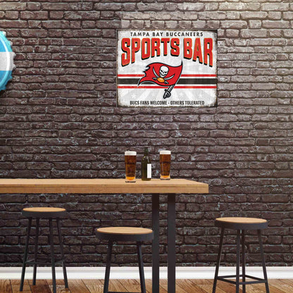 Tampa Bay Buccaneers NFL Sports Bar Metal Sign