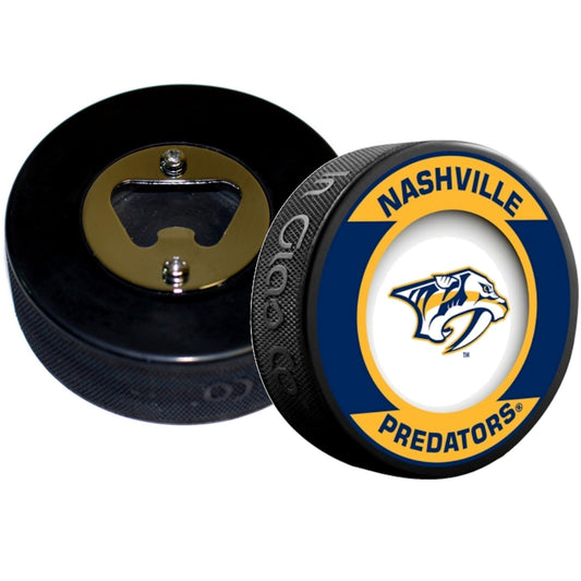 Nashville Predators Retro Series Hockey Puck Bottle Opener