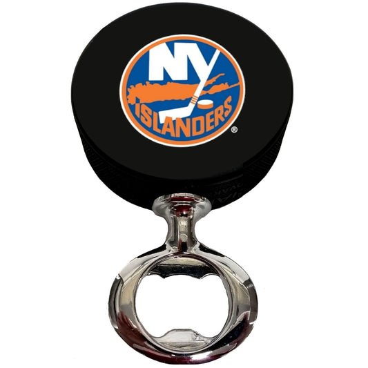 New York Islanders FULCRUM Series Hockey Puck Bottle Opener