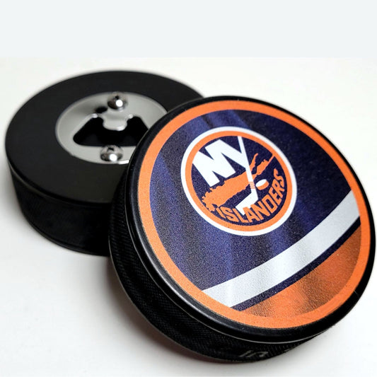 New York Islanders Reverse Series Hockey Puck Bottle Opener