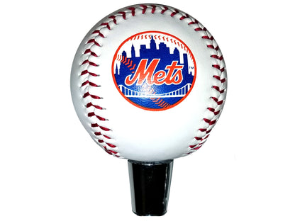 New York Rangers Hockey Puck And New York Mets Baseball Beer Tap Handle Set