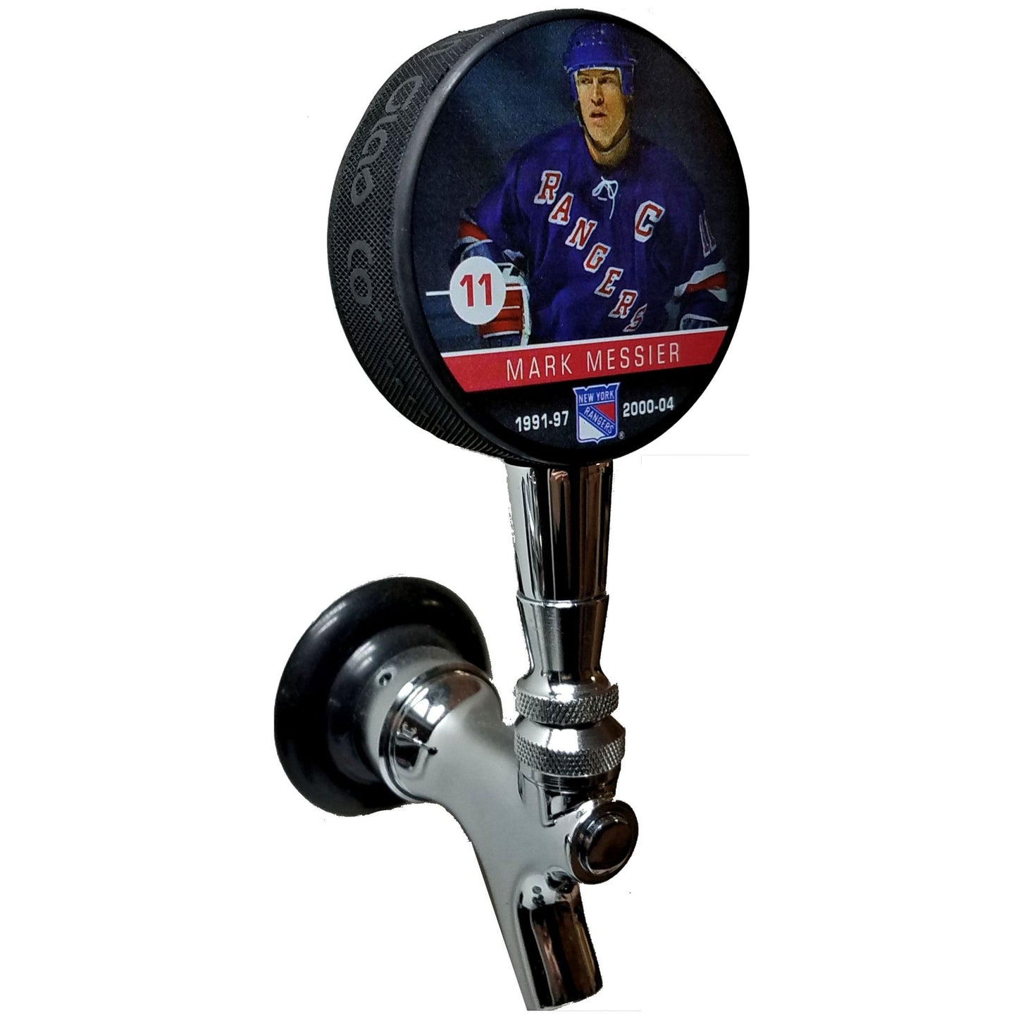 New York Rangers Mark Messier Player Series Hockey Puck Beer Tap Handle