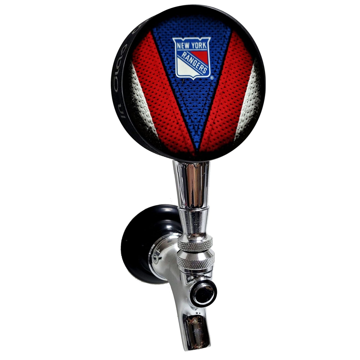 New York Rangers Stitch Series Hockey Puck Beer Tap Handle