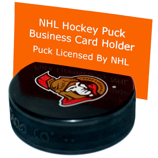 Ottawa Senators Throwback Logo Basic Series Hockey Puck Business Card Holder