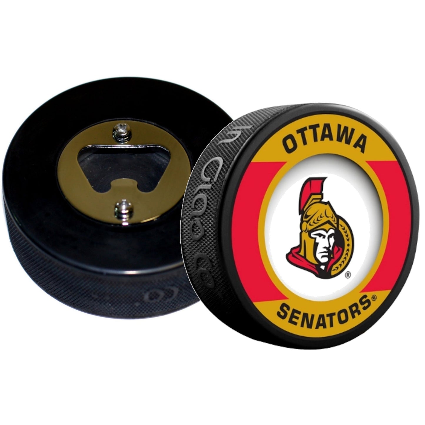 Ottawa Senators Throwback Logo Retro Series Hockey Puck Bottle Opener
