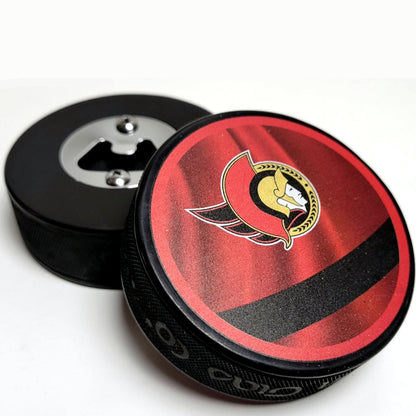 Ottawa Senators Reverse Series Hockey Puck Bottle Opener