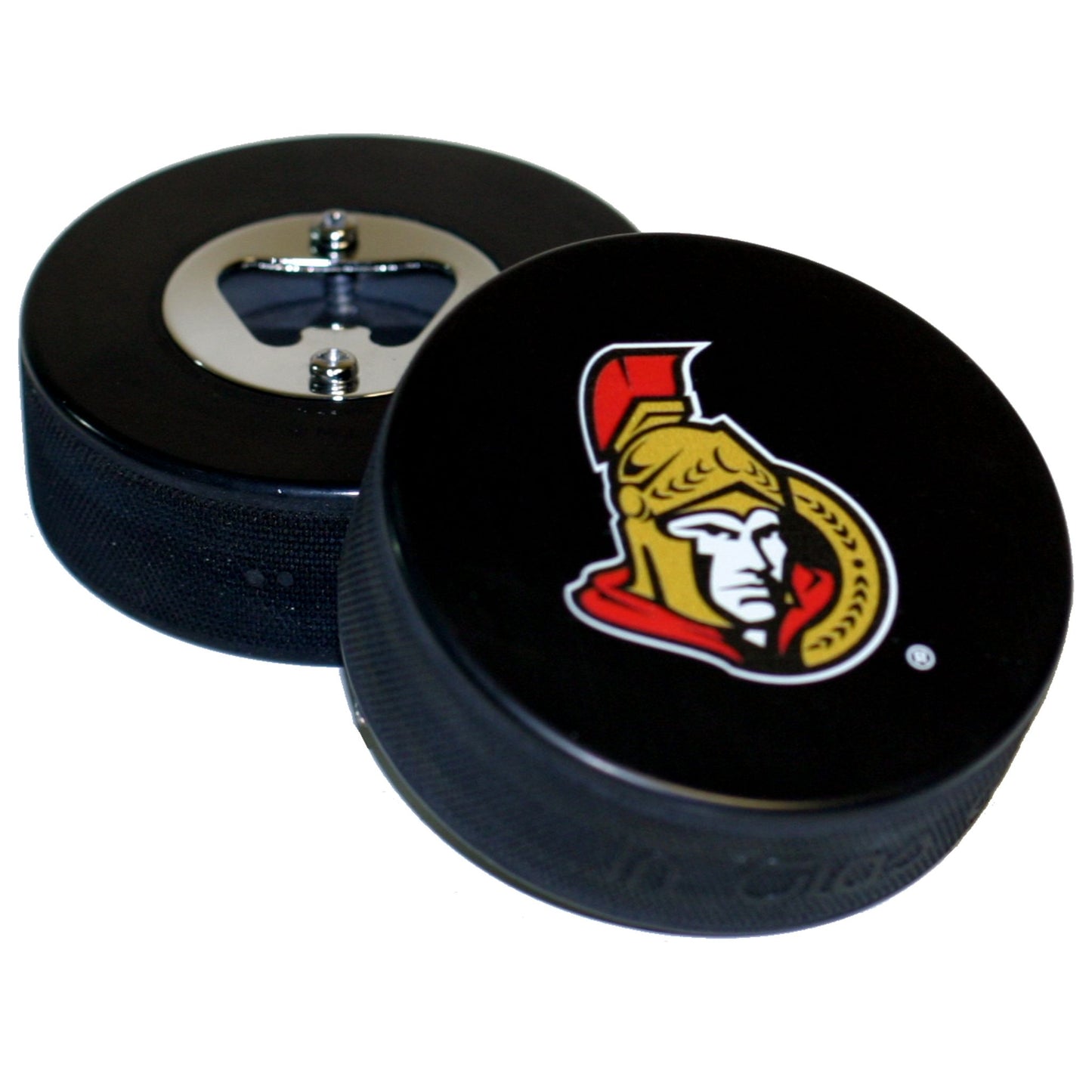 Ottawa Senators Throwback Logo Basic Series Hockey Puck Bottle Opener